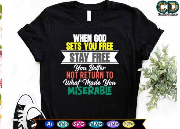 When GOD Sets You Free: A Bold Embroidery Design for Real Projects